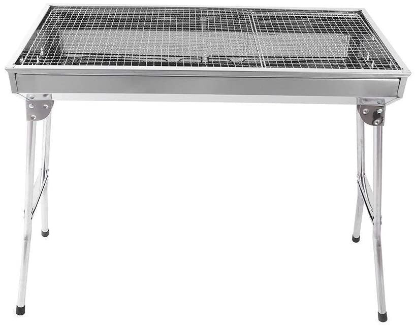 STAINLESS STEEL PORTABLE FOLDABLE BBQ CAMPING GRILL STOVE PICNIC TRAVEL FOLD