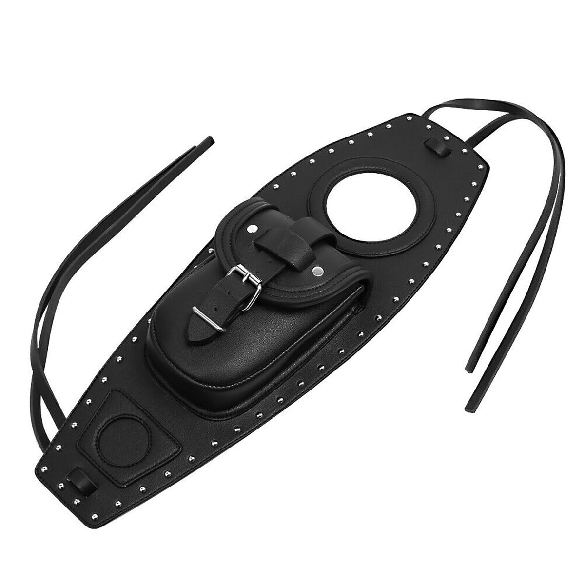 Fuel Gas Tank Pouch Bag Tank Pad Cover For Harley Sportster XL883 XL1200 Black
