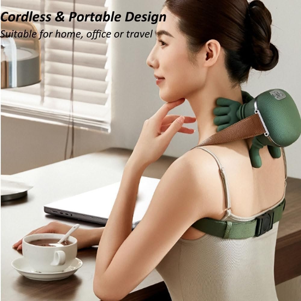 Neck Shoulder Massager with Heat Simulated Human Hand Cervical Trapeziu Massager
