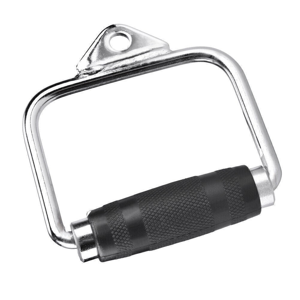 D-Ring Multi Gym Cable Machine Attachment Tricep Rope Bar Handle Close Grip UK