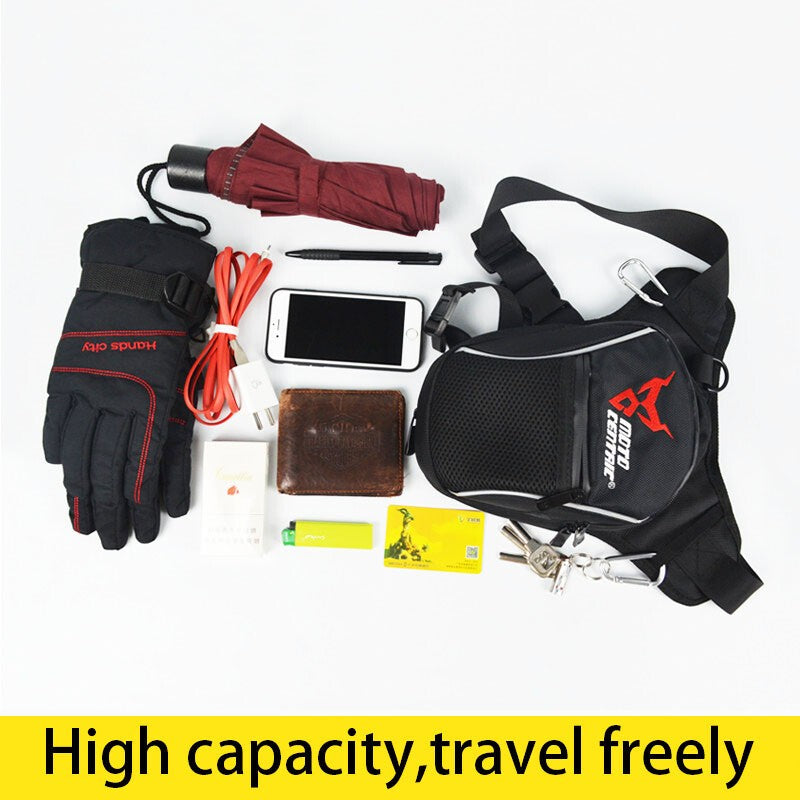 Motorcycle Drop Waist Leg Bag Thigh Belt Hip Bum Waterproof Motorbike Tactical