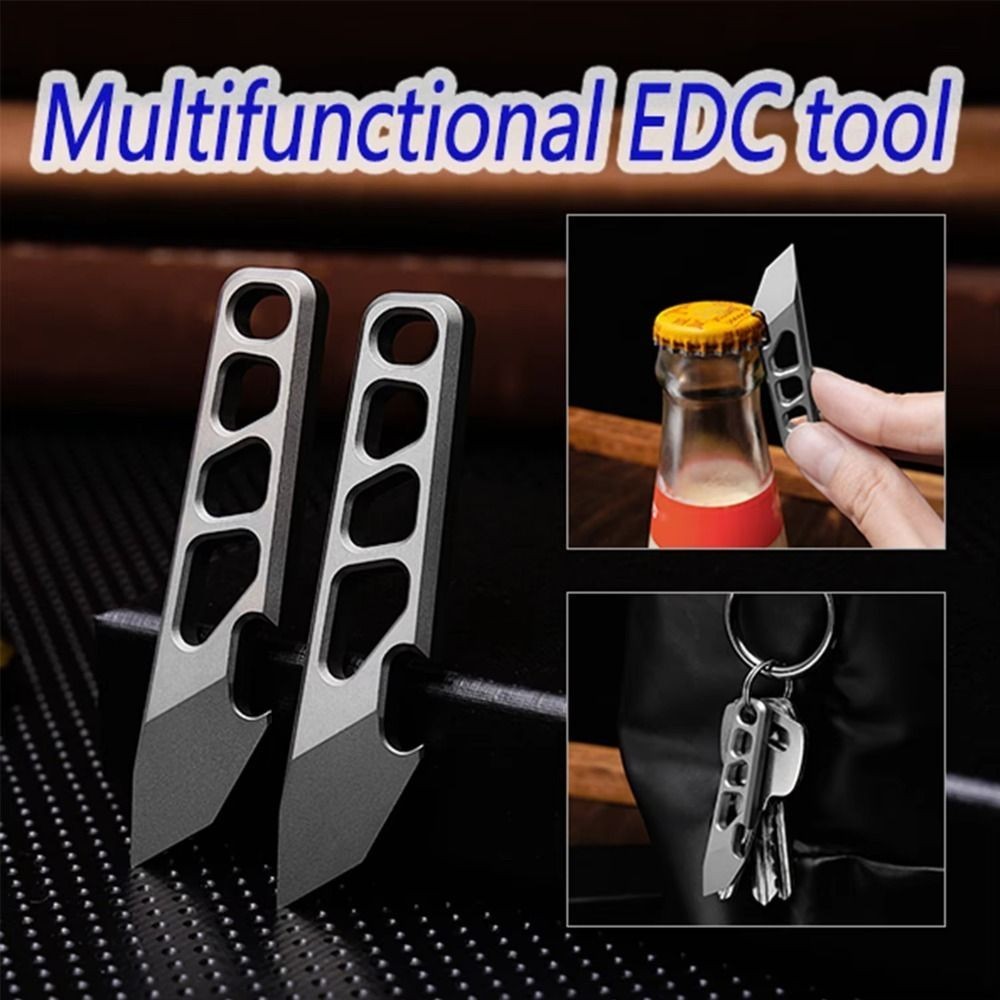 Mini Pry Bar 55mm Edc Crow Bar Bottle Opener Multipurpose Pocket Tool Keychain