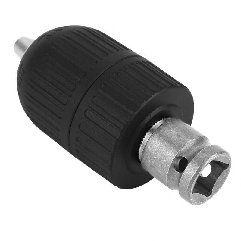 UK 2-13mm Keyless Drill Chuck 1/4 Inch Hex Shank Adapter For Driver Screwdriver