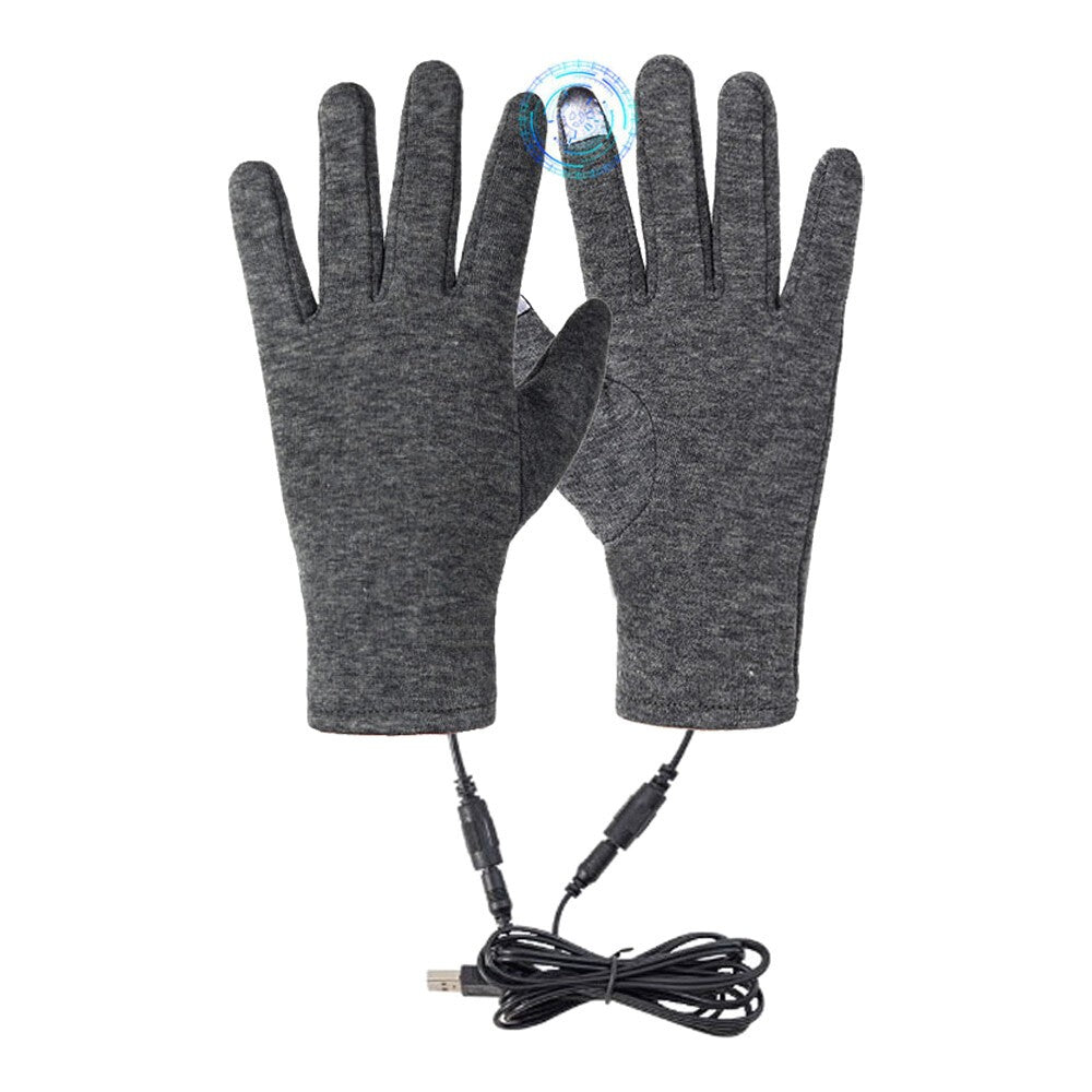 Winter Electric Heated Gloves USB Heating Hand Warm Windproof Thermal Gloves UK