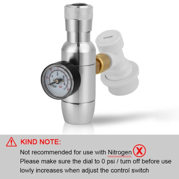 For Beer Keg Charger CO2 Dispenser High Accuracy CO2 Gas Ball Lock Keg Regulator
