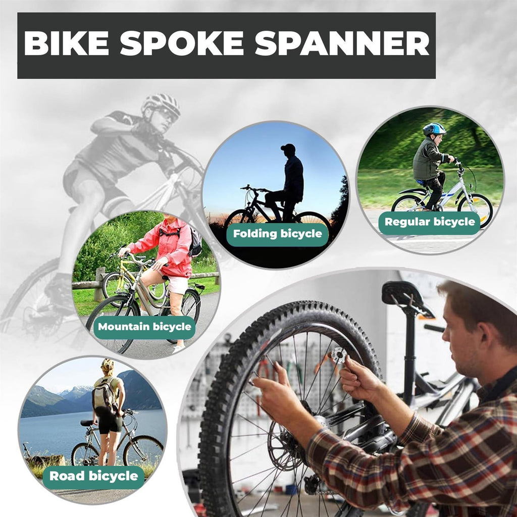 Spoke Key Wrench 8 Way Bicycle Cycle Bike True Wheel Nipple Tool Spanner Fix Rim