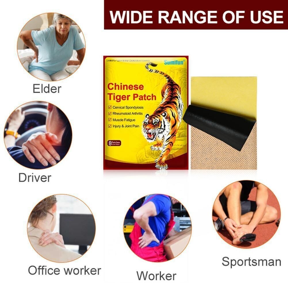 40 Tiger Patch Chinese Medical Back Heat Pain Relief Plaster Pad Balm Arthritis+