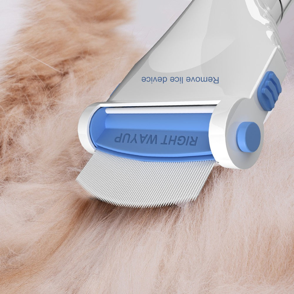 Electric Vacuum Head Nit Anti Lice Comb Brush Pet Dog Flea Filter Remover Tool