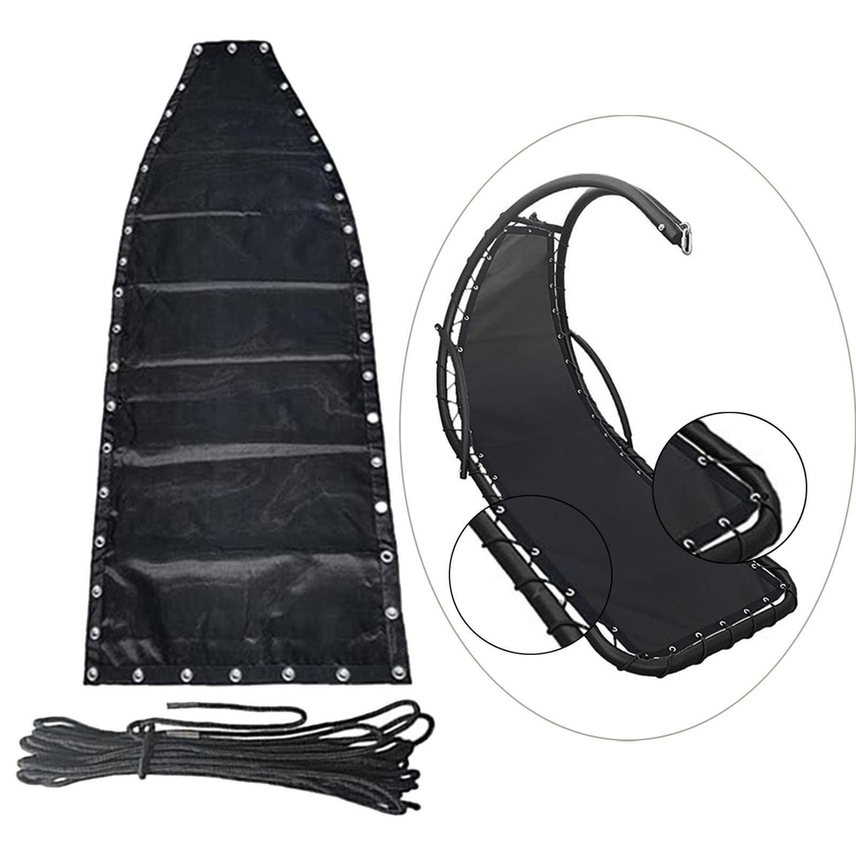Hanging Chair Mesh Rope Kit Included Mesh and Rope Durability Replacement