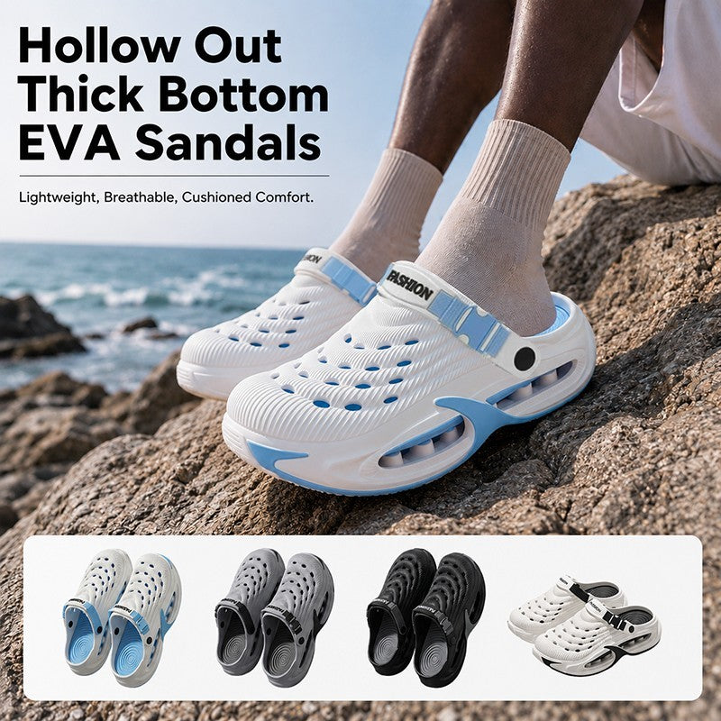 Fashion Hollow Out Thick Bottom Sports Sandals Mens EVA Soft Sole Summer Sandals
