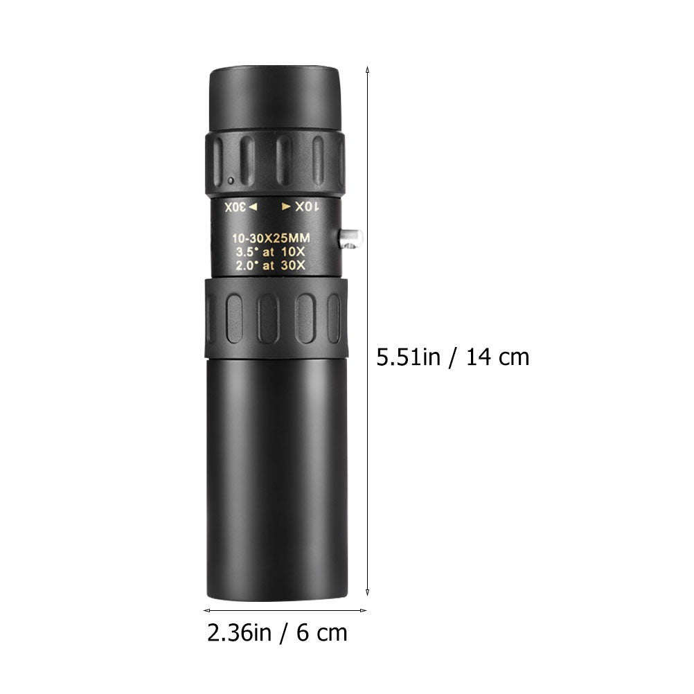High Resolution Monocular Telescope Outdoor Single Tube Black Zinc Iron Alloy