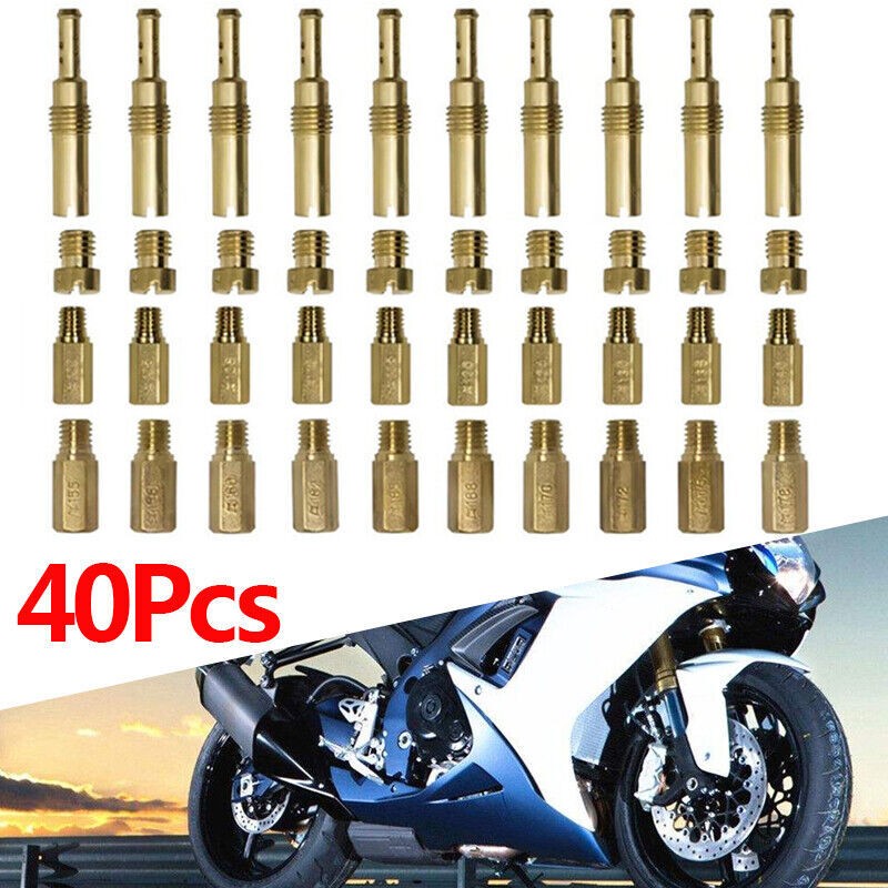 40Pcs For PWK Keihin OKO Carbs Carburetor Main Jets with Slow Pilot Jets Set UK