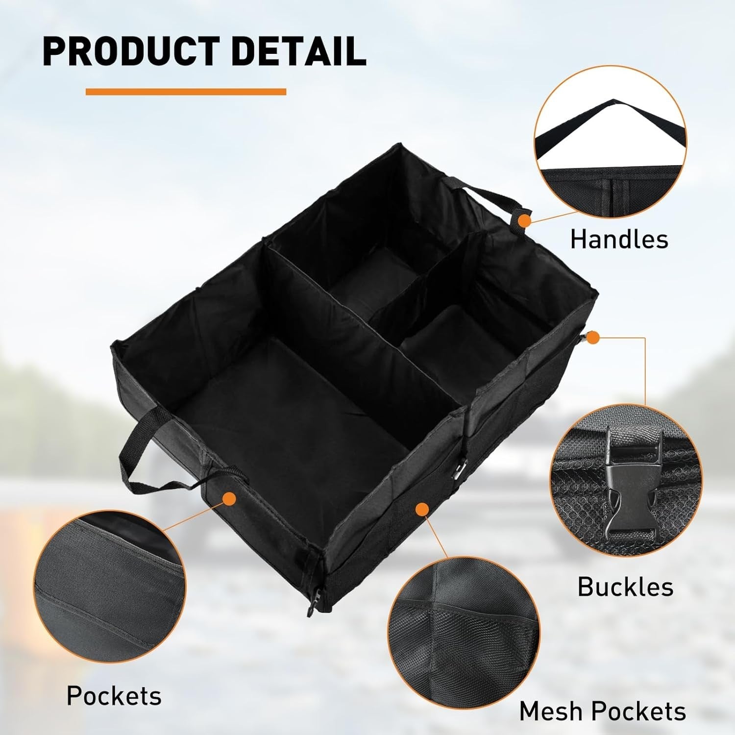 Foldable Car Boot Organiser Heavy Duty Storage Box Portable Vehicle Tidy