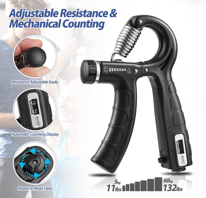 5-60KG Sport Hand grip Strengthener Adjustable Forearm Trainer Finger exerciser