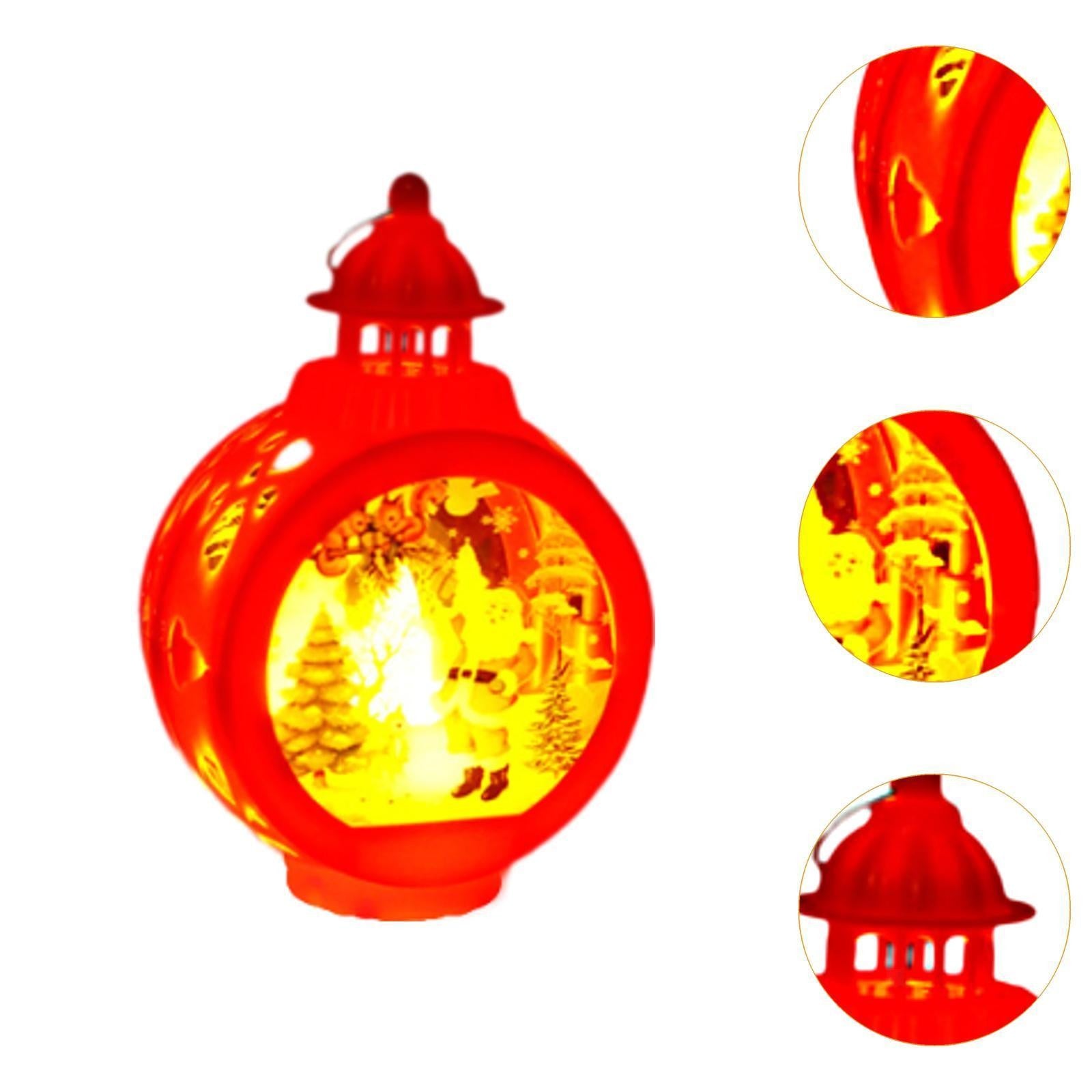 Christmas Decorative Candle Lantern Bedside Lamp Tabletop Family Candle Lantern