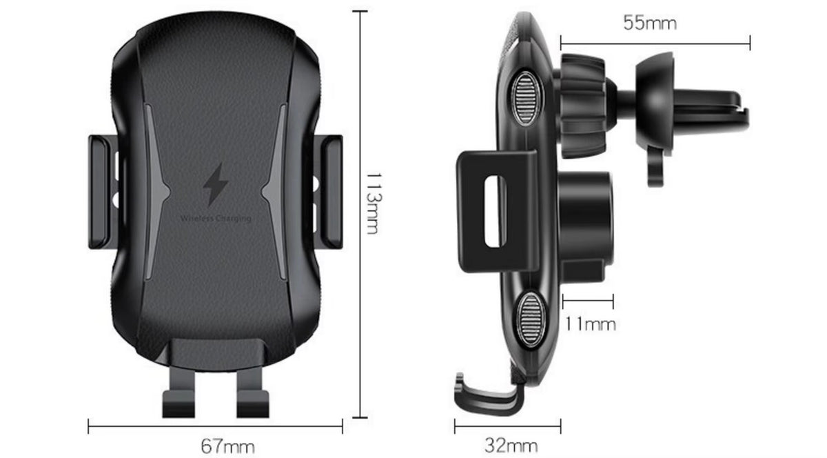 Wireless Fast Charge Car Phone Holder Universal Windscreen Dashboard Air Vent