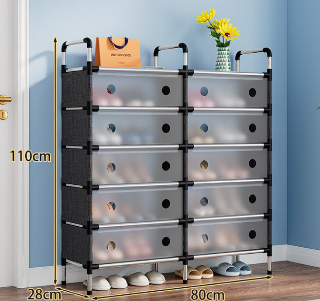 4/5/6 Detachable Multi-layer Shoe Cabinet Organizer Stand with Dustproof Panels