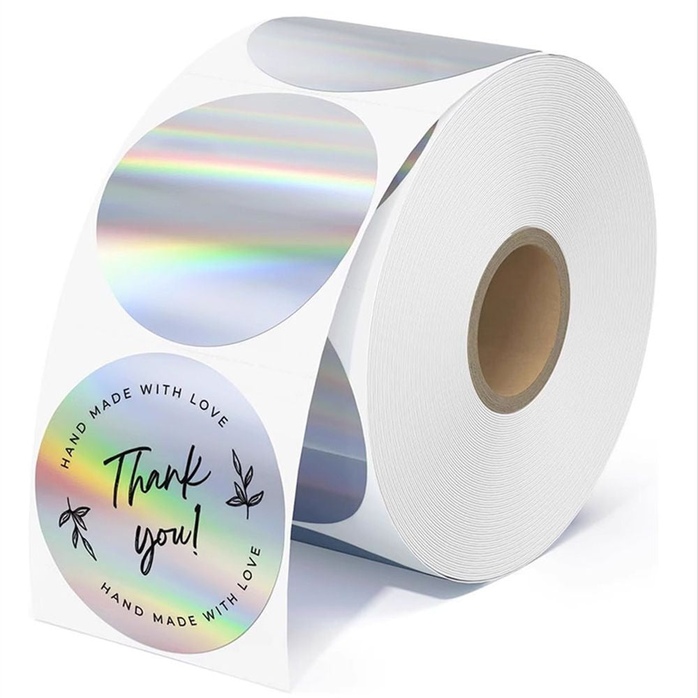 Self-adhesive Wrapping Stickers Holographic Thermal Printer Sticker Name Tag