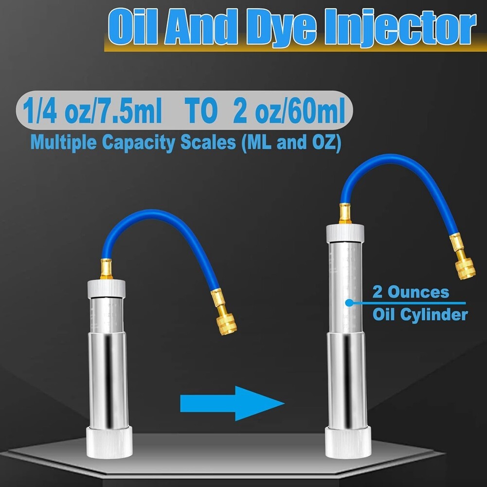 AC Oil Dye Injector Backflow  Kit, with  & R1234YF Low Side  Coupler,  2208