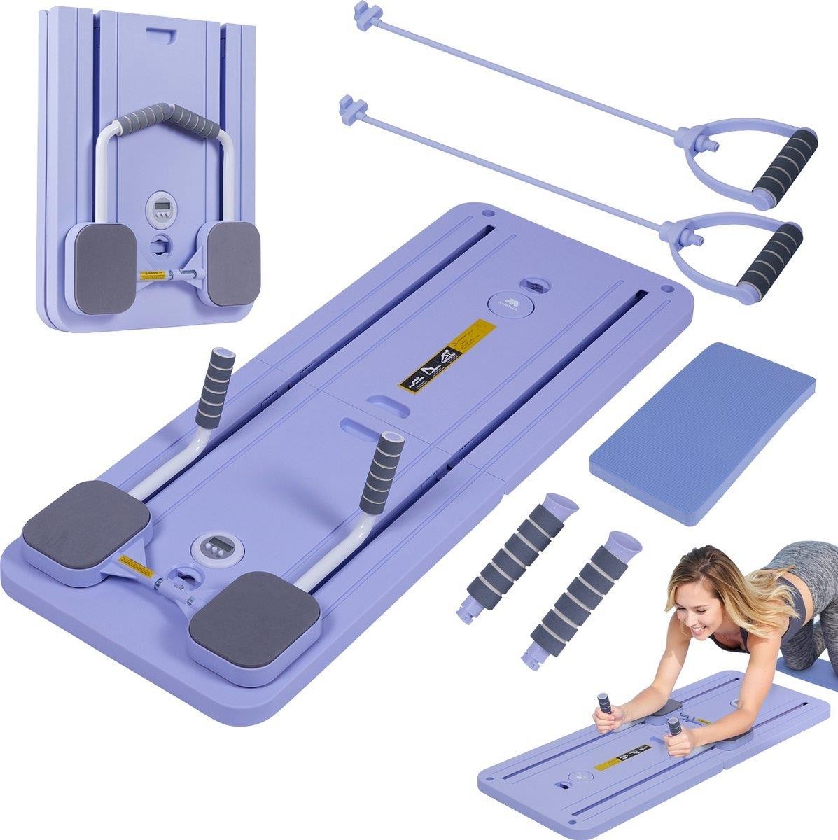 8 in 1 Fitness Board Pilates Reformer Foldable Multifunctional for Home Workouts