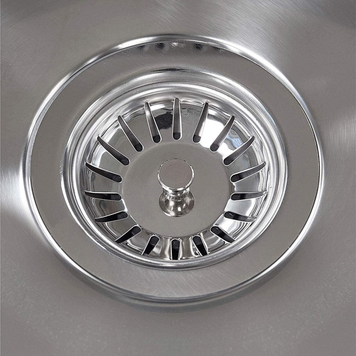 Kitchen Sink Drain Plug Strainer 83mm for Food Waste Stainless Steel Pack of 2
