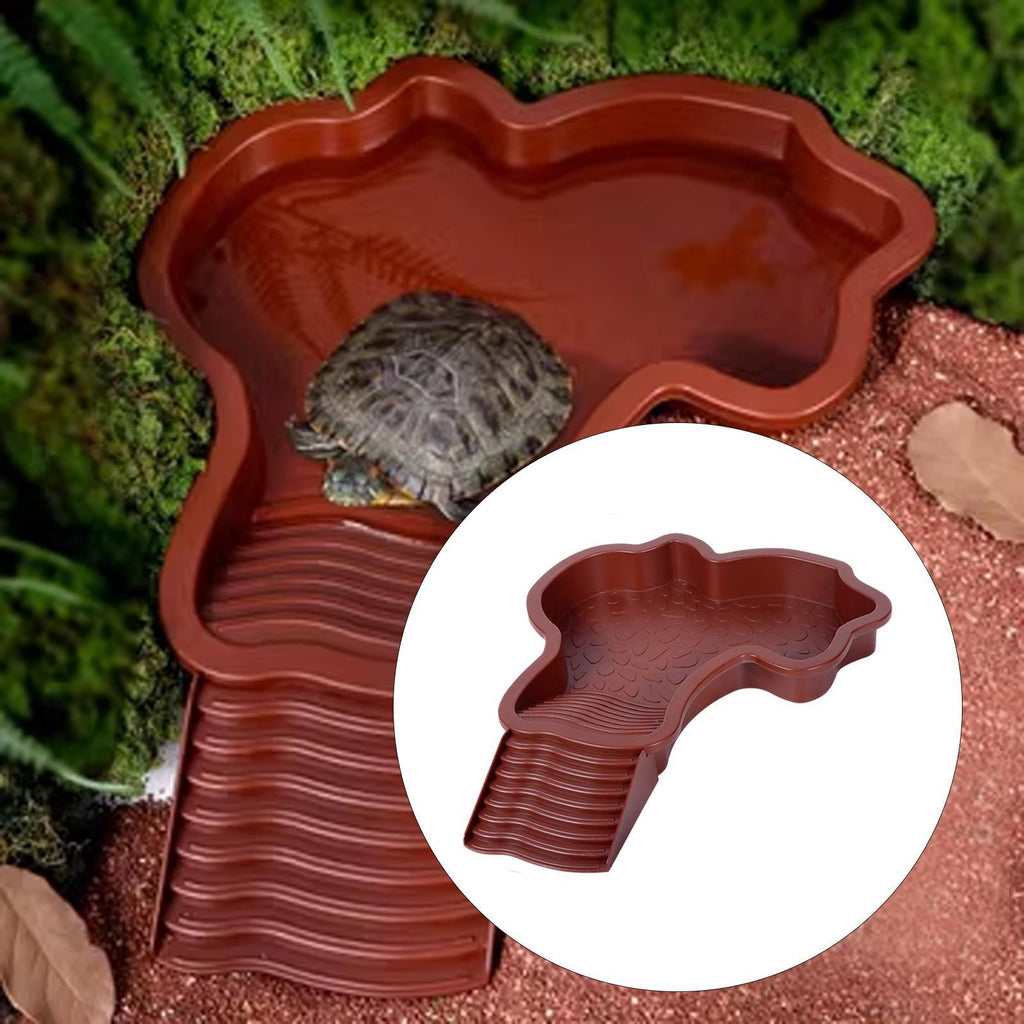 Reptile Bathing Pool Large Tortoise Feeder Reptile Water Bowl Tortoise Water