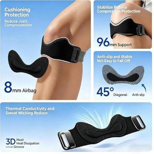 Stryde Precision Strap Knee Brace Silicone Pad Adjustable Breathable Sport UK