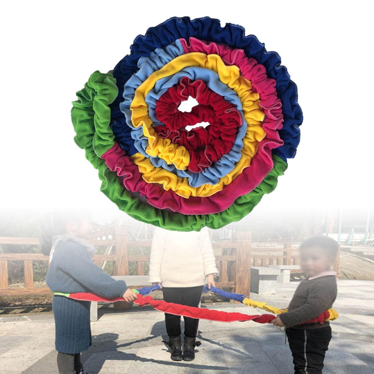 Cooperative Stretchy Band Family Teamwork Rainbow Colour School Multi Sizes