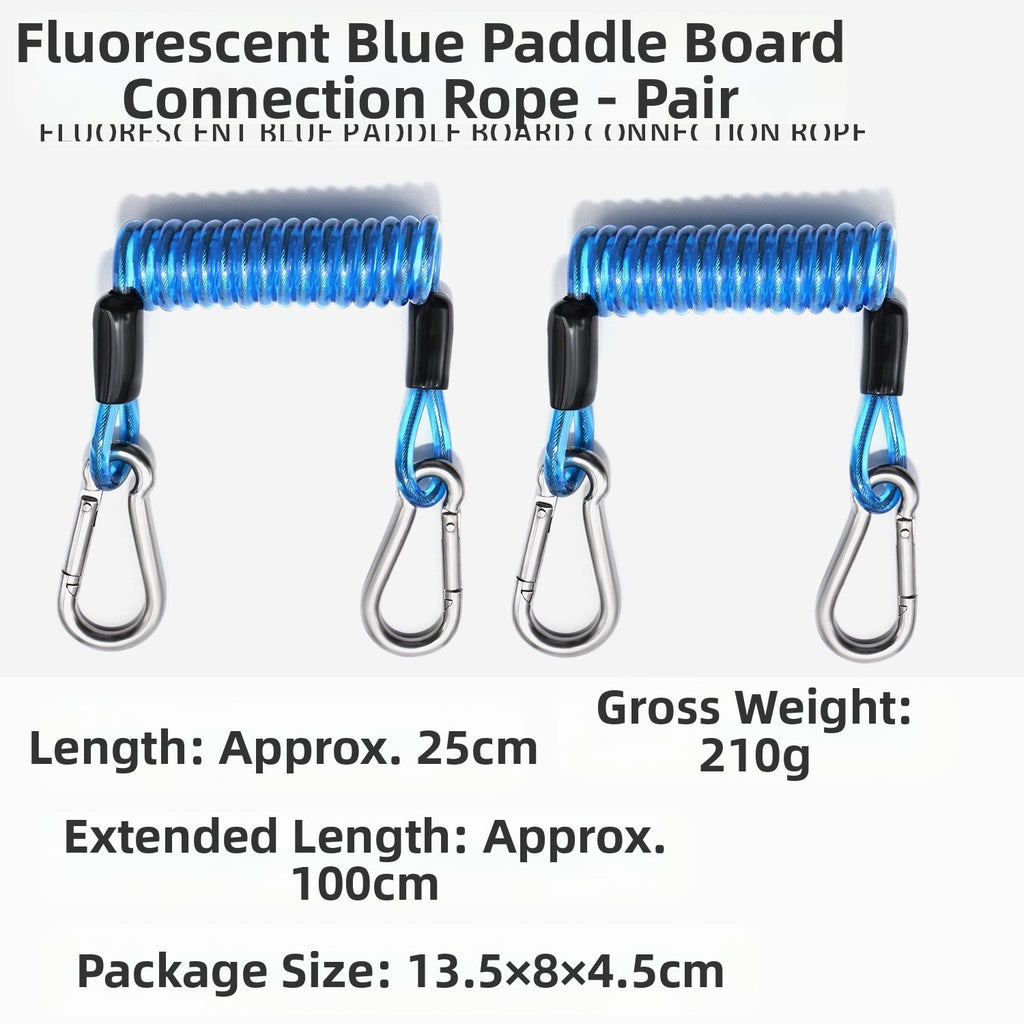 Paddle Board Connecting Safety Rope Elastic Coiled Bungee for Surfboard