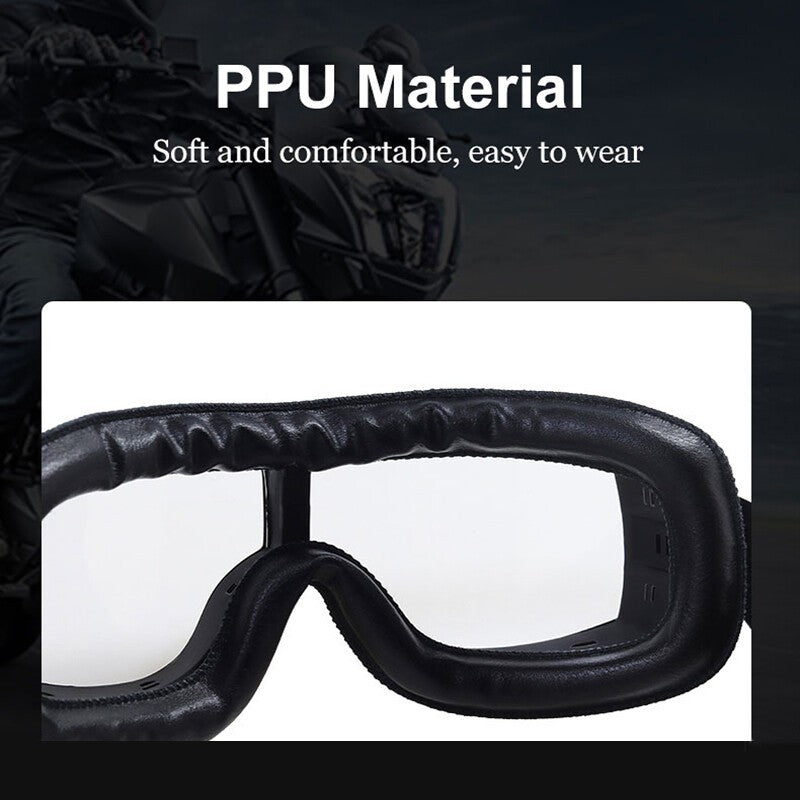 Motorcycle Windproof Goggles Old School Vintage Retro Motorbike Glasses Eyewear
