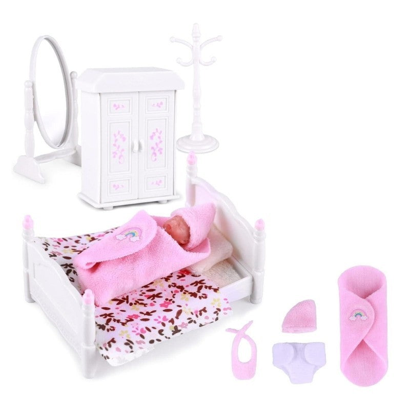 Miniature Silicone Baby Doll 3Inch Reborns for Kids Interactive Roleplaying Game