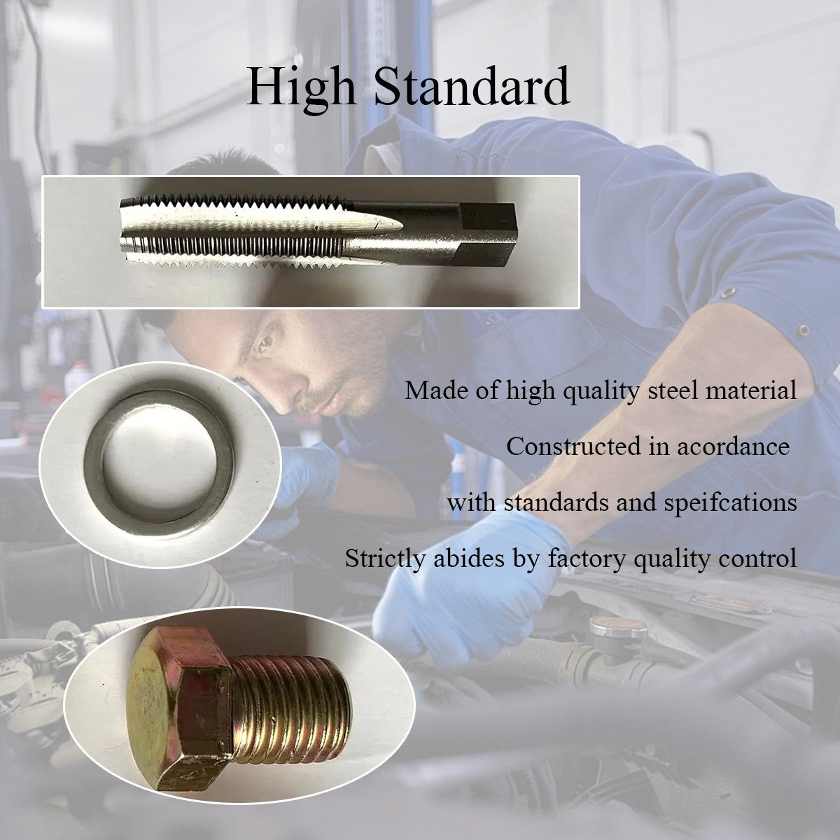 114pc Oil Pan Thread Sump Repair Kit Gearbox Drain Plug Tool Set M13 - M22 UK