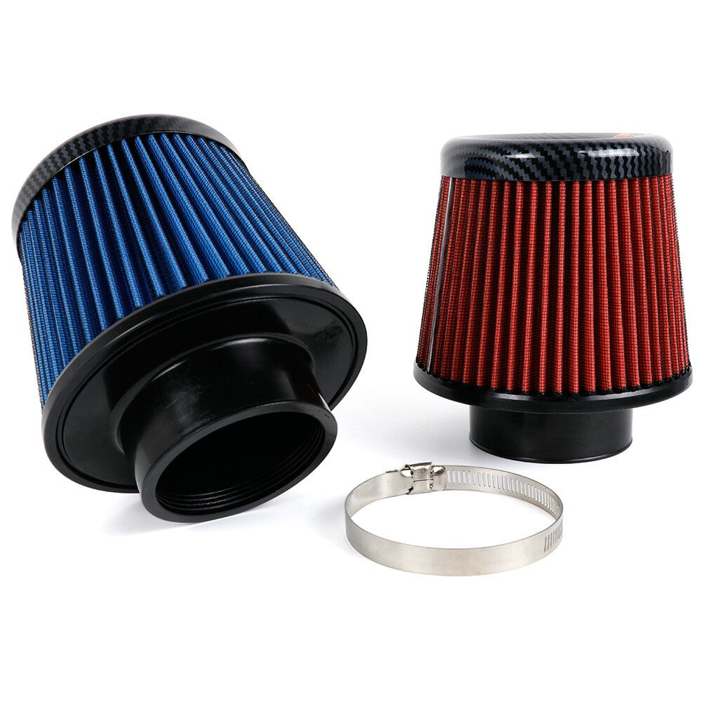 BLACK K&N 3inch 76mm Super Power Air Filter High Flow Performance Intake Cleaner