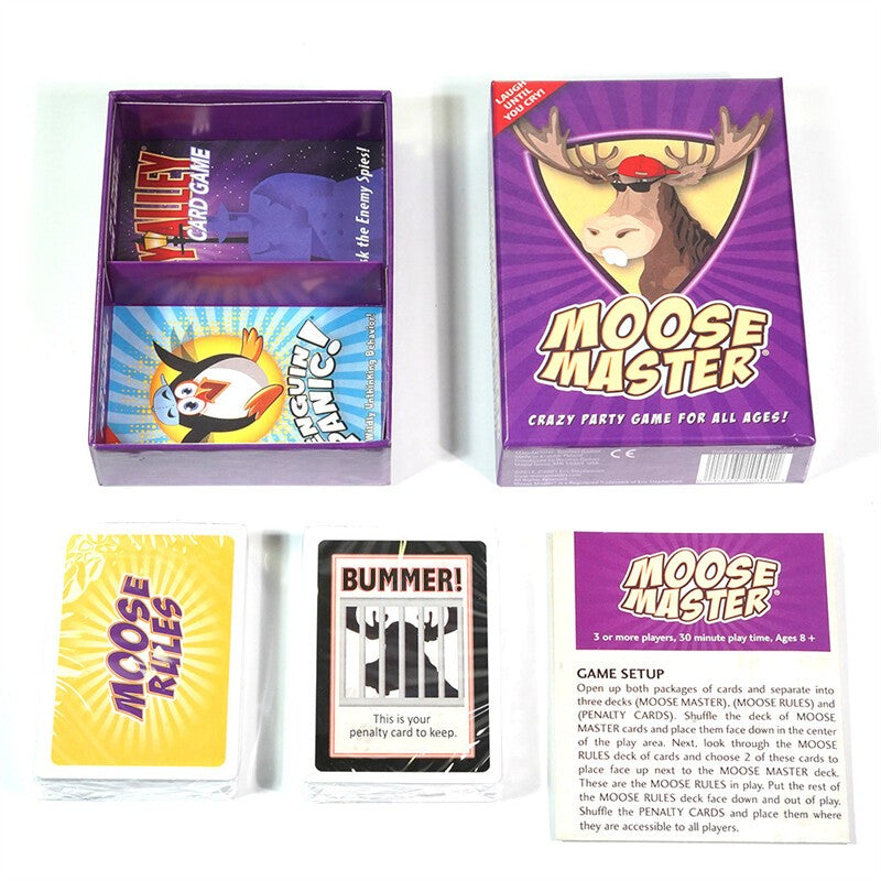 Moose Master Card Game, Crazy Party Game for All Ages, 3-10 Players, Board Game