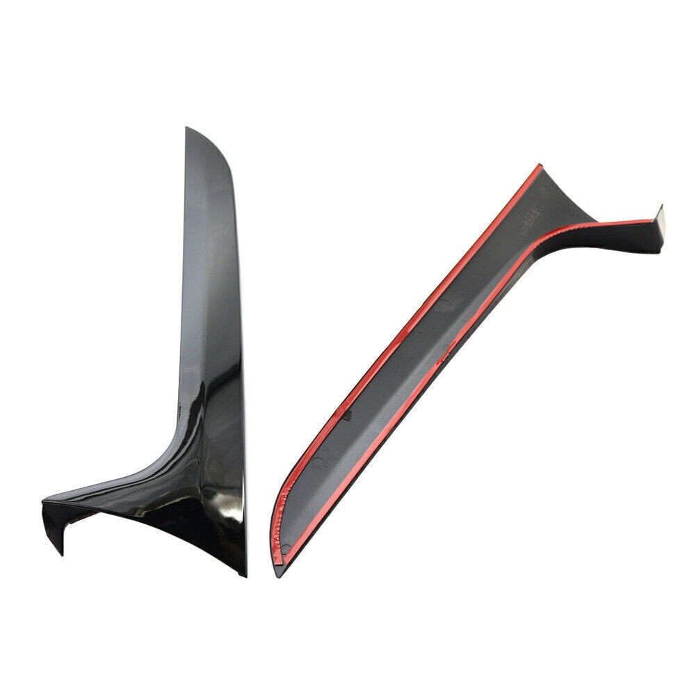 2xGloss Black Rear Window Side Spoiler Canard Splitter Trim For Audi A6 C7 Avant