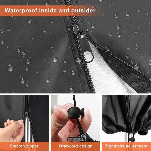 420D Rotary Dryer Washing Line Cover with Zip Heavy Duty Waterproof 165x16x16cm