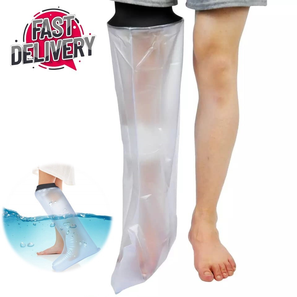 Half Leg Cast Protector Cover 48cm for Shower Foot Protector Bandage Waterproof
