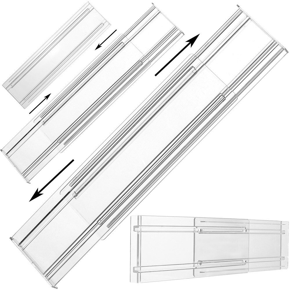 8Pcs DIY Drawer Divider Household Storage Organiser Adjustable Draw Separators