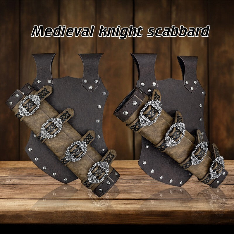 Medieval   Warrior Sword Holder PU Leather Waist Scabbard Cosplay Retro