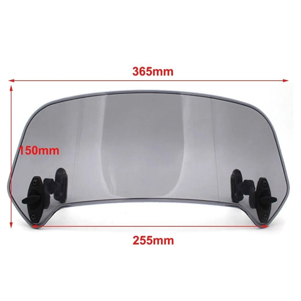 Motorcycle Motorbike Clip On Windshield Wind Screen Deflector Extension Spoiler
