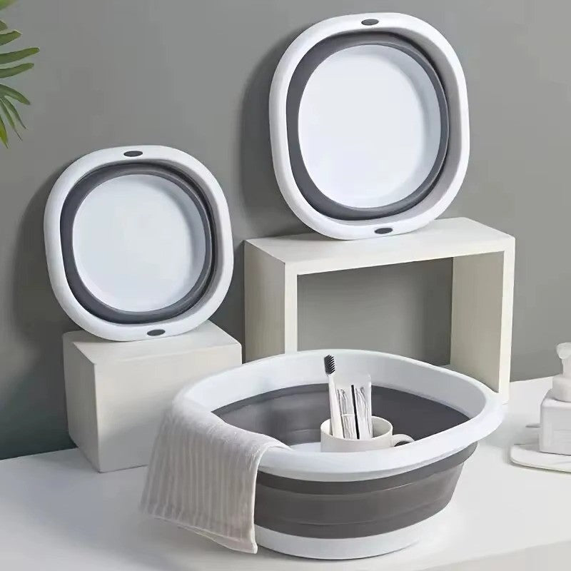 Foldable Multipurpose Basin Collapsible Washing Up Bowl Sink For Camping Travel