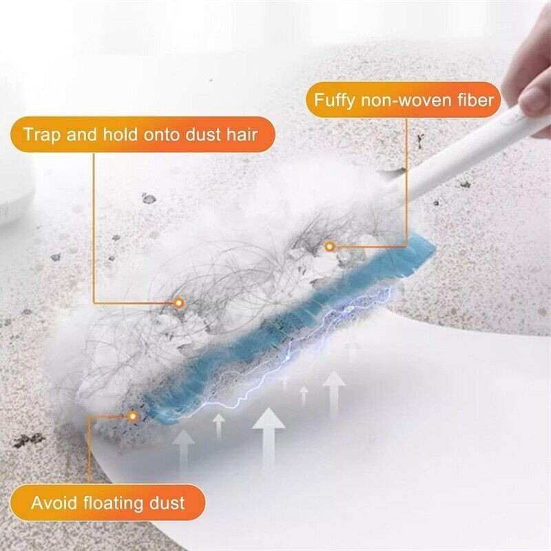 22Pcs Dust Magnet Fluffy Duster Refills KIT with Handle Telescopic Pole