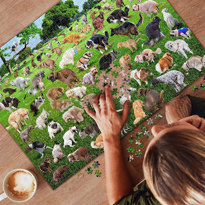 1000 Pieces Jigsaw Puzzle 101 Pooping Puppies Dogs Pooping Puzzles UK