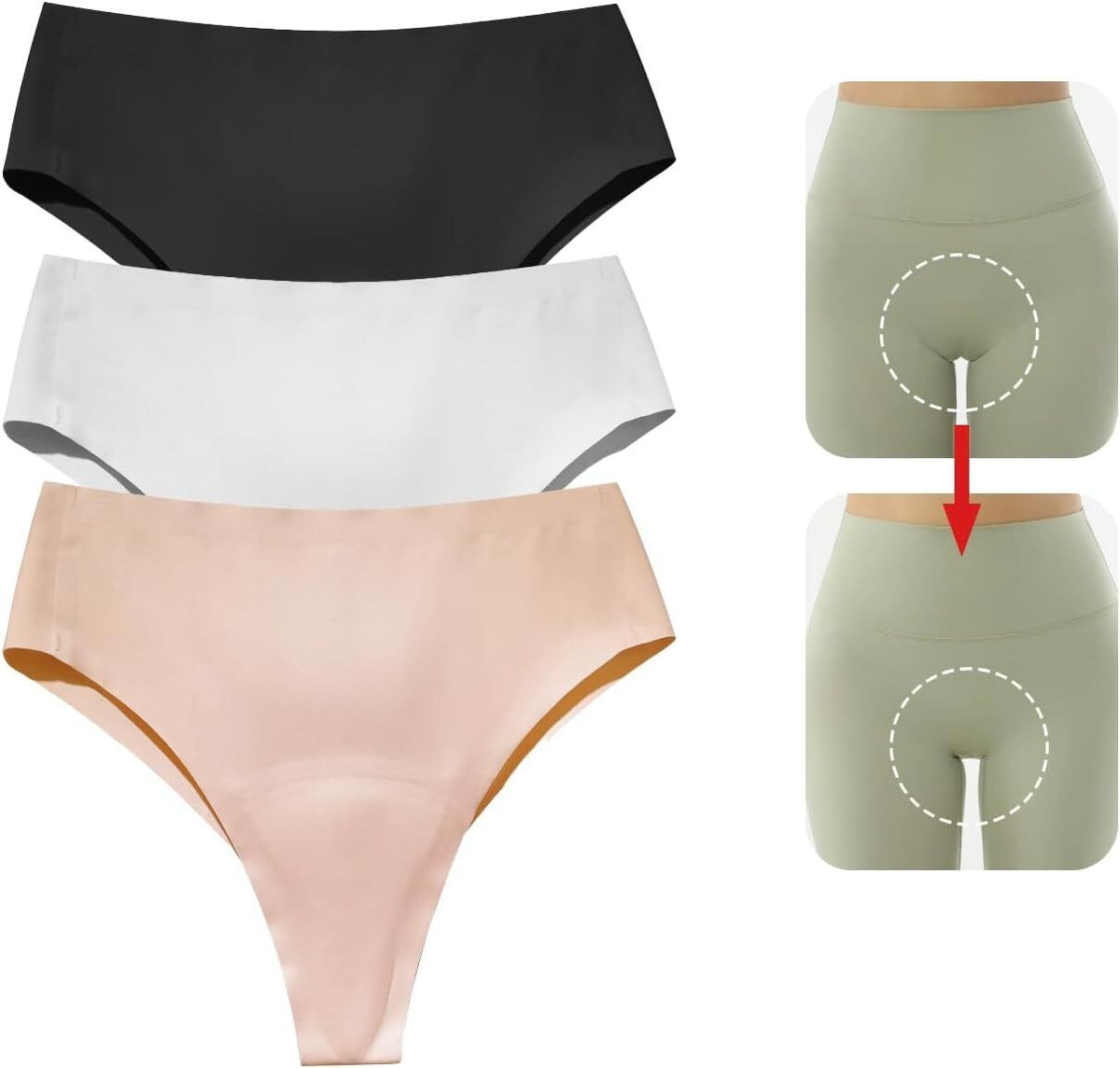 Invisible Camel Toe Thong No More Camel Toes & Front Wedgies Anti Wedgie Thong