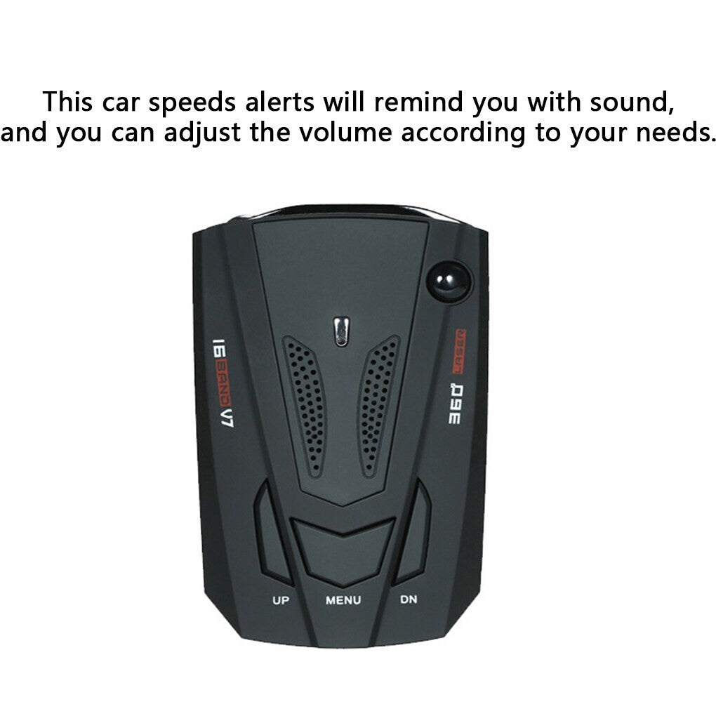360° Car Speed V7 GPS Radar Detector Camera Voice Alert Warning Speedometer UK