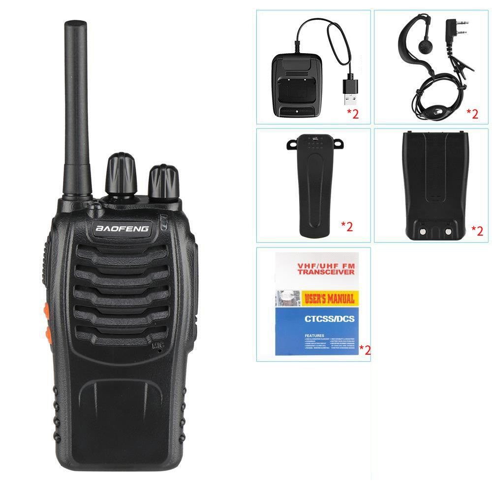 2x Baofeng BF-888S 400-470MHz Walkie Talkie Long Range Two Way Radio + Earpiece