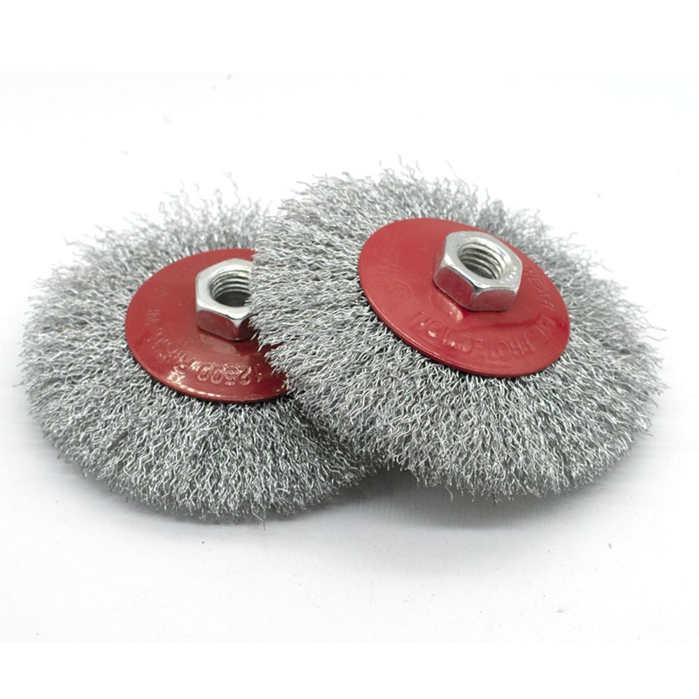 3x Stainless Steel Flat Wire Wheel Cup Brush For 115mm Angle Grinder Universal