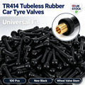 100pcs Tubeless Tyre Valve Stems TR414 Rubber Car Wheel Replacement Valves