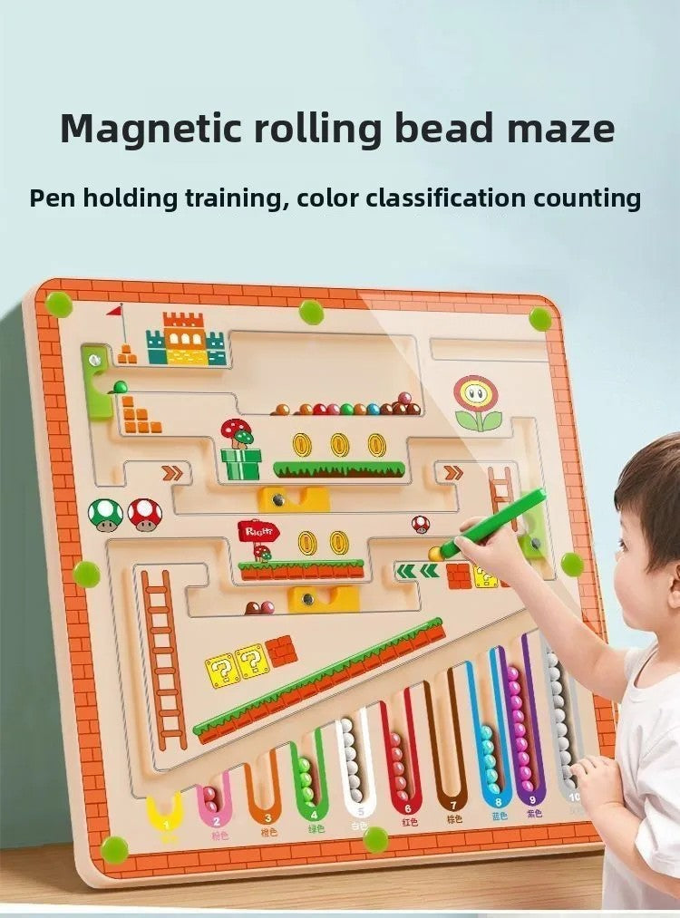Magnetic Colour Number Maze Montessori Learning Toy Colour Matching Child Gift