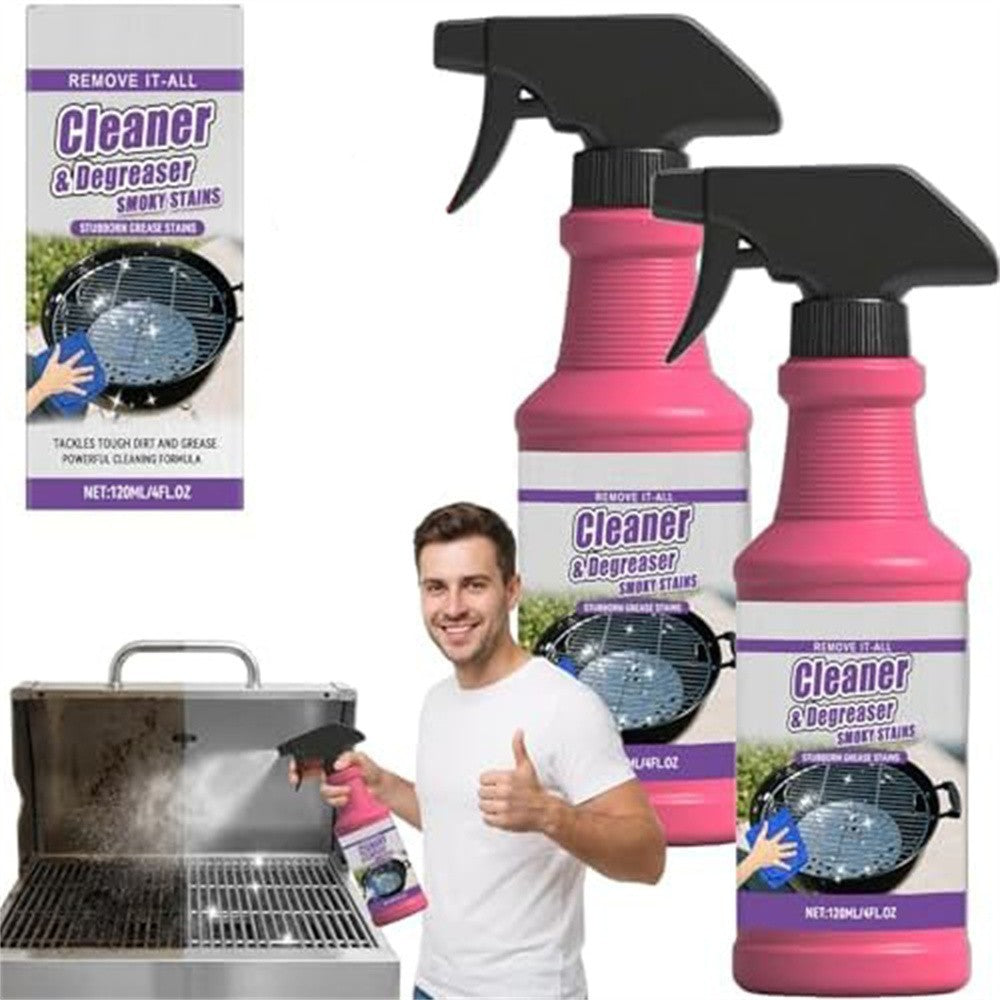 Grill Degreaser Spray Extra Fast-Acting Heavy-Duty BBQ Cleaner for Greasy Grates